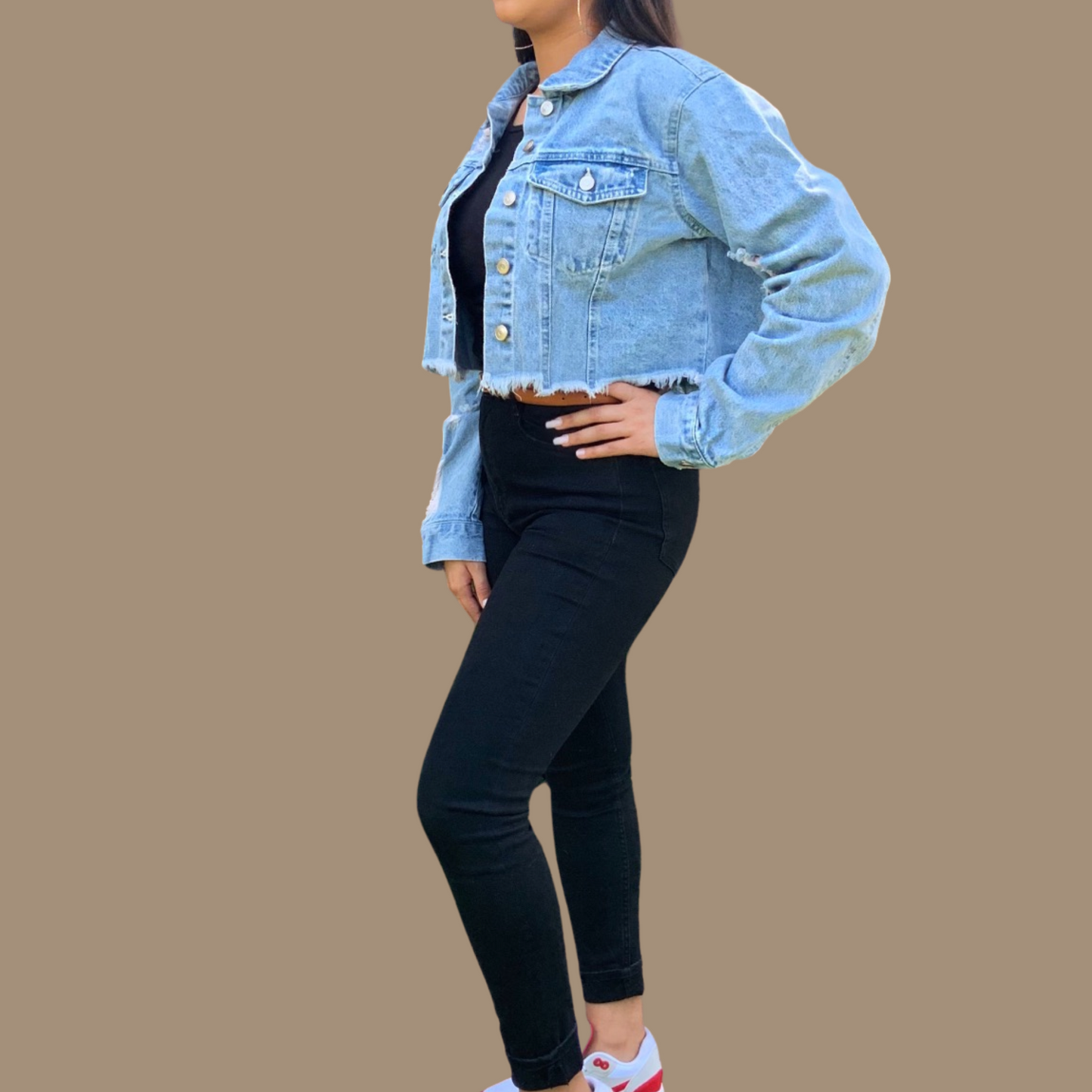Jessie Cropped Lt. Denim Jacket