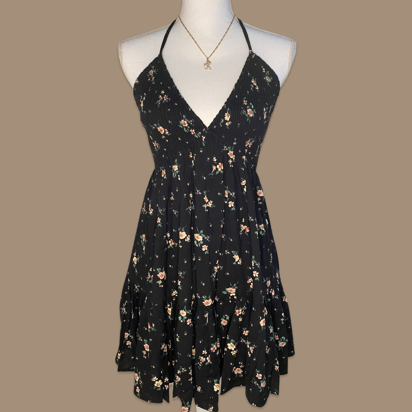 Leah Floral Back-Tie Dress