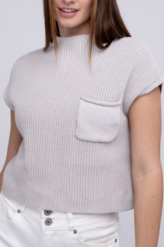 Michelle Short Sleeve Cropped Sweater