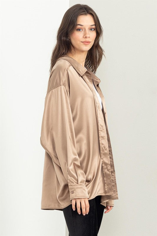 Cora Oversized Satin shirt