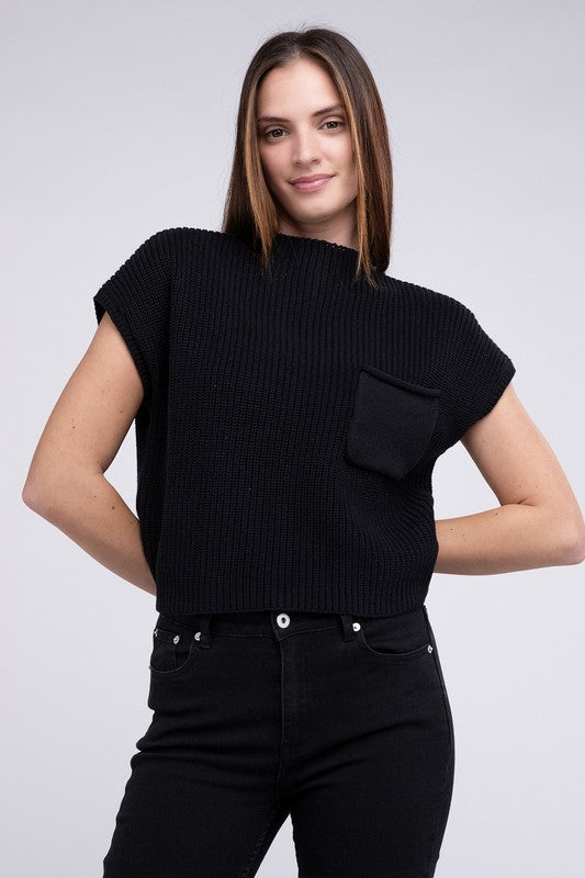 Michelle Short Sleeve Cropped Sweater