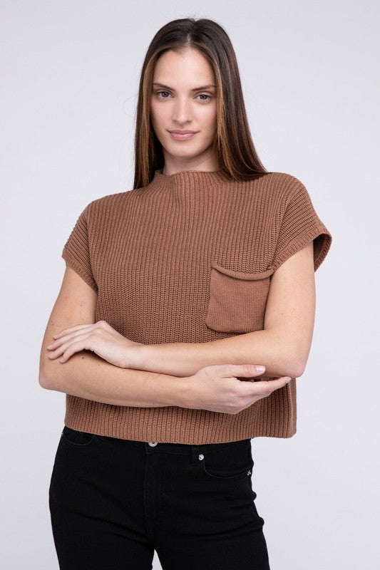 Michelle Short Sleeve Cropped Sweater