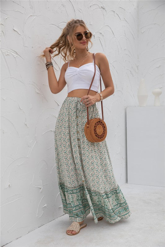 Winnie Print Maxi Skirt