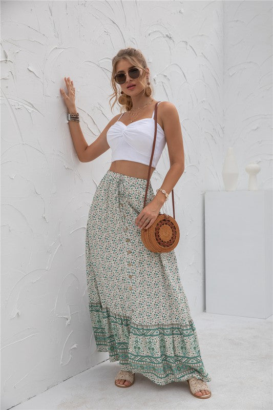 Winnie Print Maxi Skirt