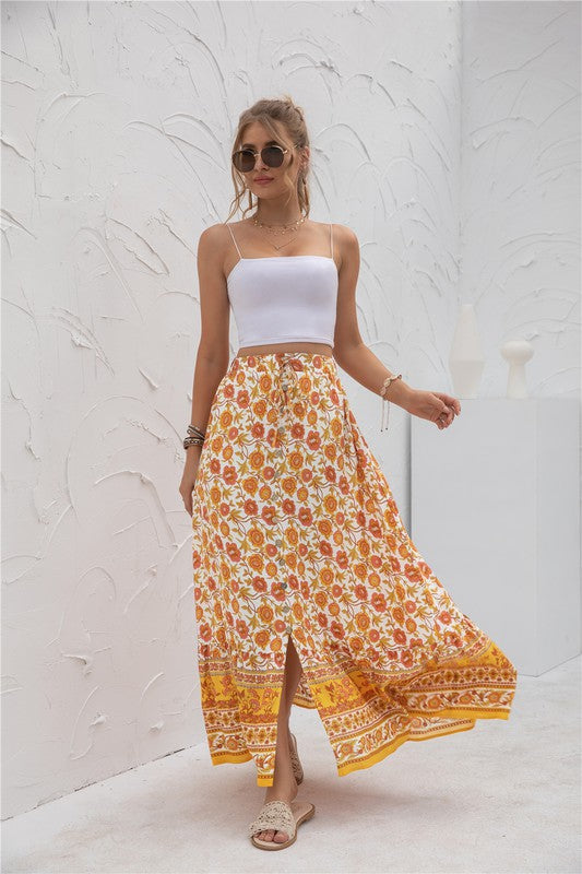 Winnie Print Maxi Skirt