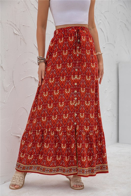 Winnie Print Maxi Skirt