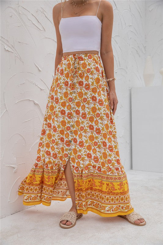 Winnie Print Maxi Skirt