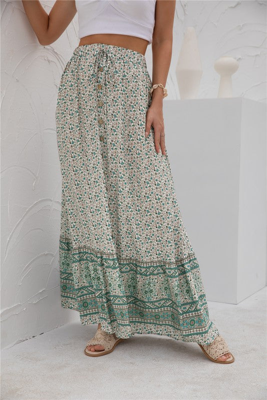 Winnie Print Maxi Skirt