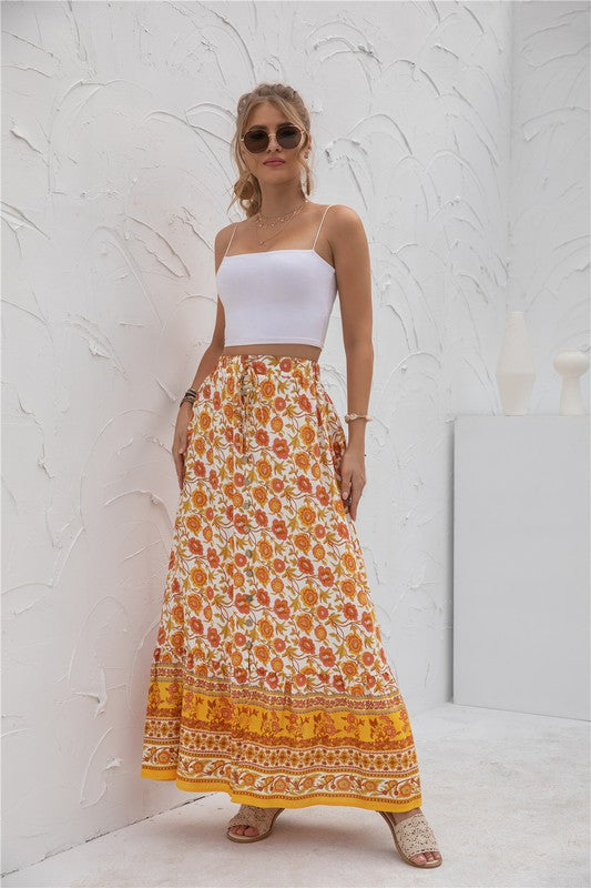 Winnie Print Maxi Skirt