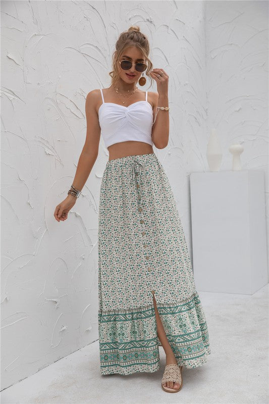 Winnie Print Maxi Skirt