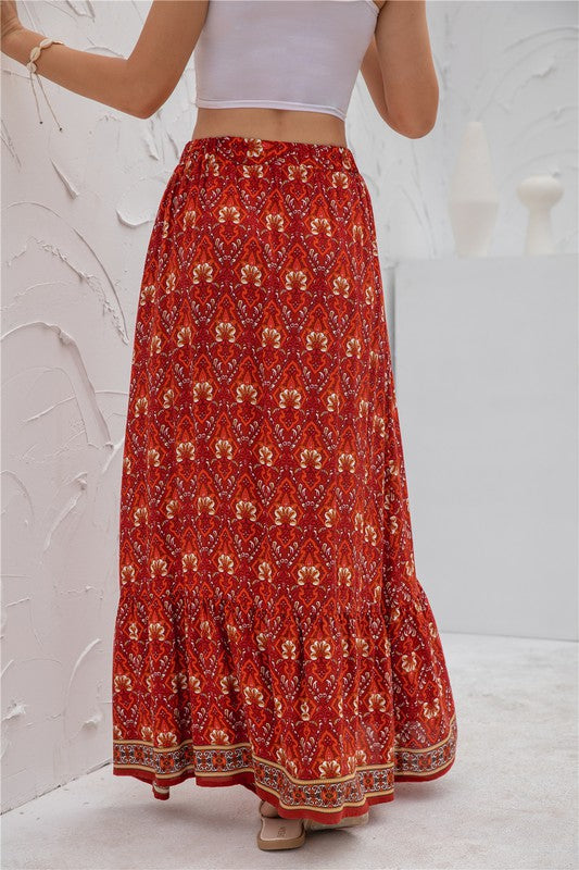 Winnie Print Maxi Skirt