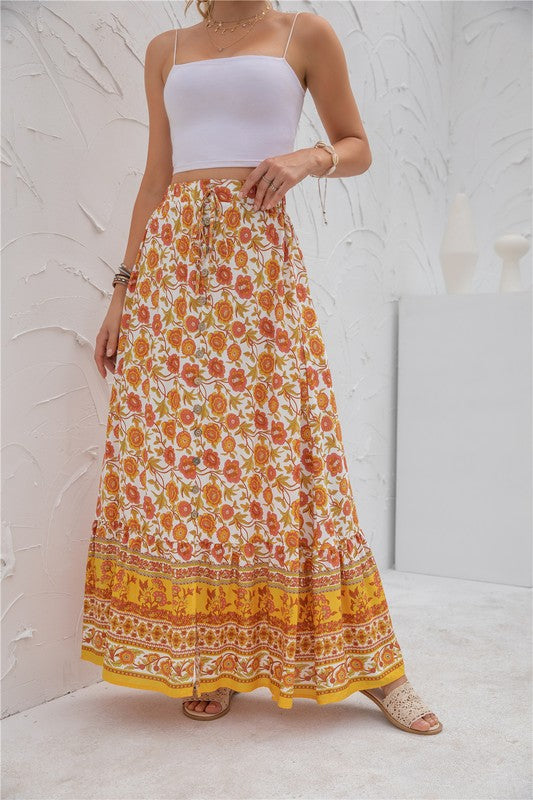 Winnie Print Maxi Skirt