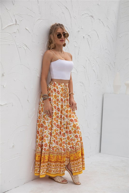 Winnie Print Maxi Skirt