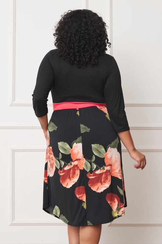 Persephone Hem Band Midi Dress (Plus)