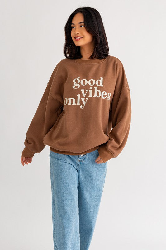 Lainey Embroidery Oversized Sweatshirt