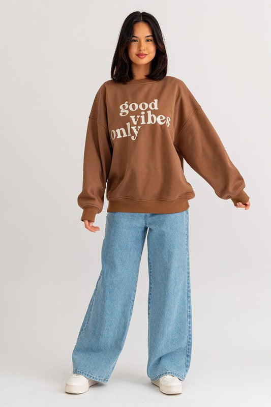 Lainey Embroidery Oversized Sweatshirt