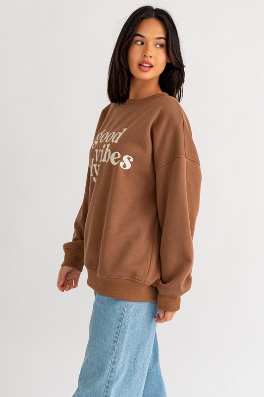 Lainey Embroidery Oversized Sweatshirt