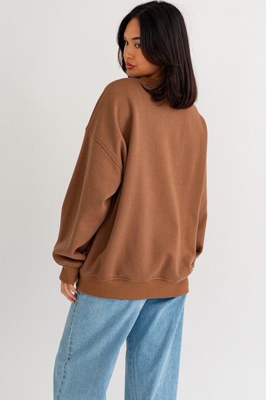 Lainey Embroidery Oversized Sweatshirt