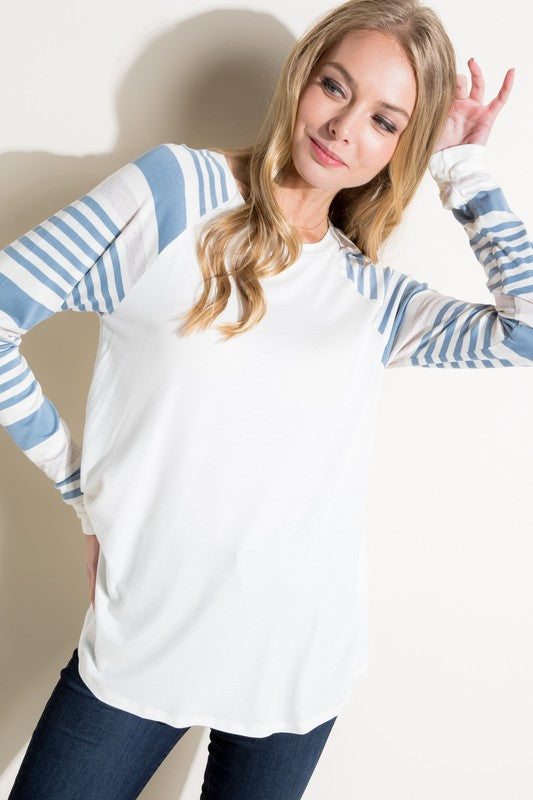 Emily Stripe Mixed Top