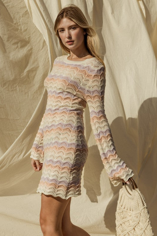 Reed Bell Sleeve Sweater Dress