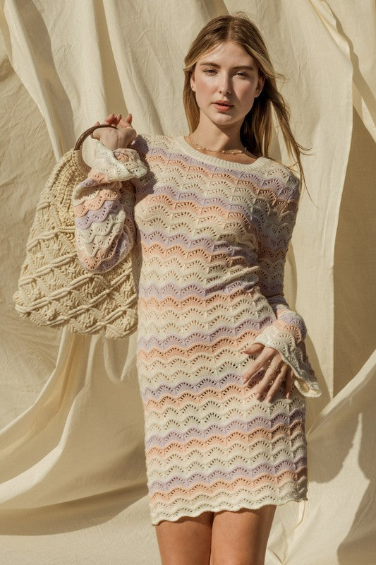 Reed Bell Sleeve Sweater Dress