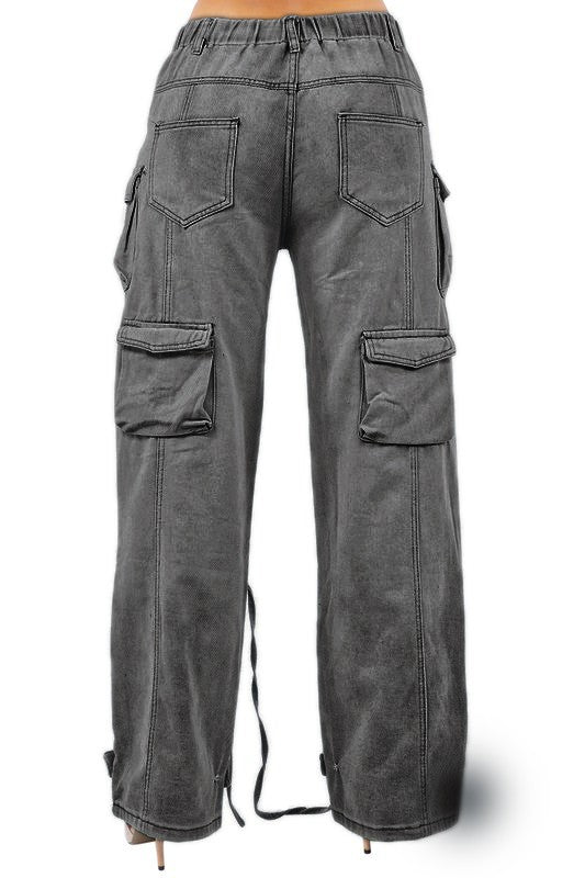 Tristen Cargo Style Denim Pants