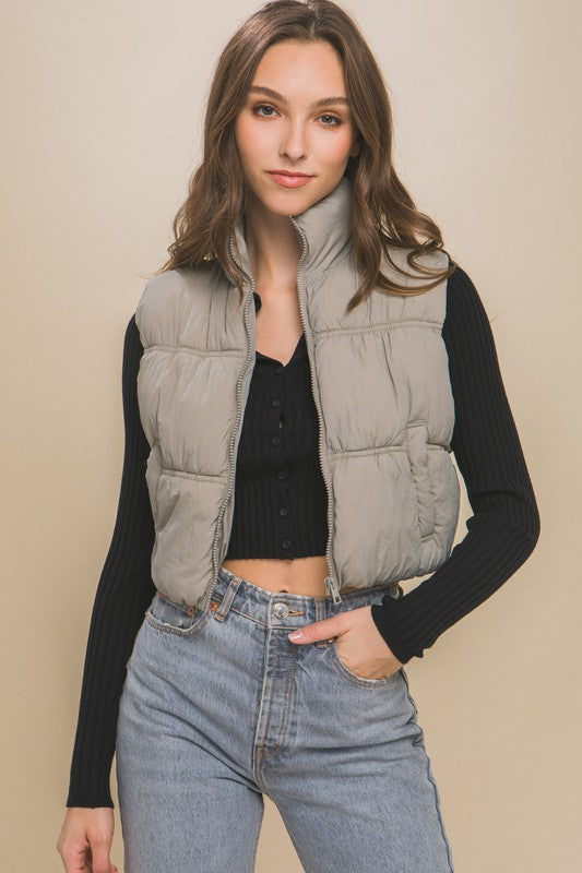 Hallie High Neck Puffer Vest