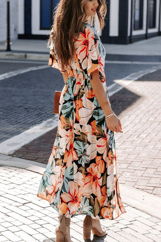 Florence Floral Midi Dress