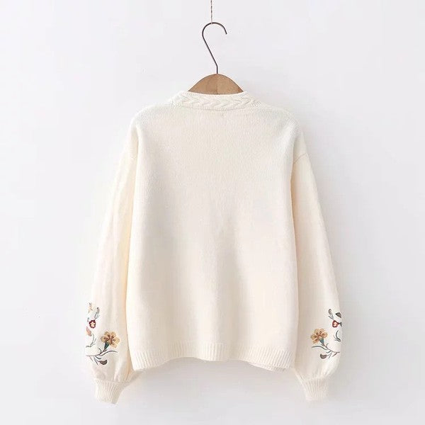 Wendy Floral Knit Cardigan