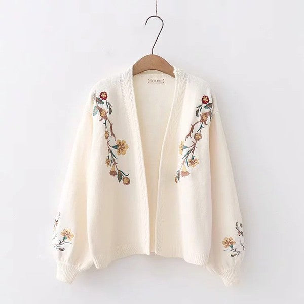 Wendy Floral Knit Cardigan