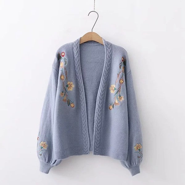 Wendy Floral Knit Cardigan