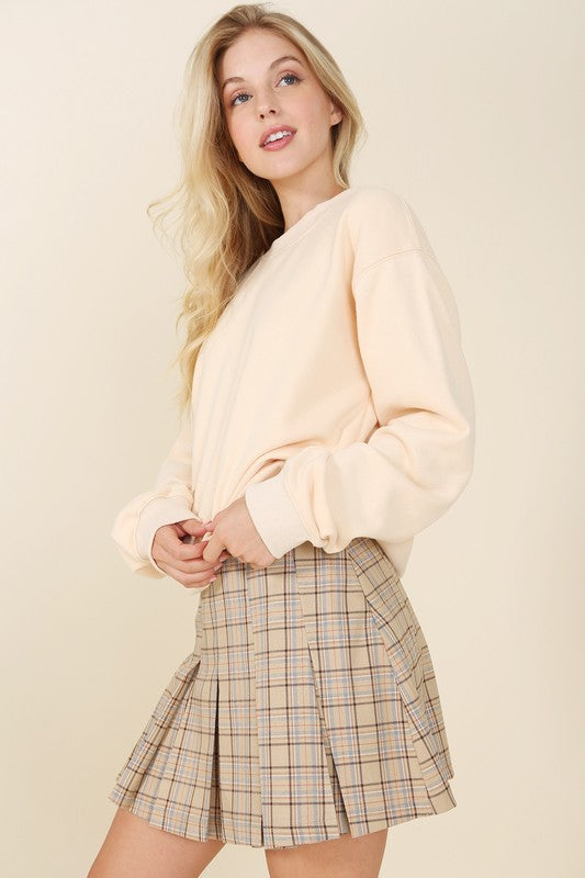 Ixtli Plaid Pleated Mini Skirt