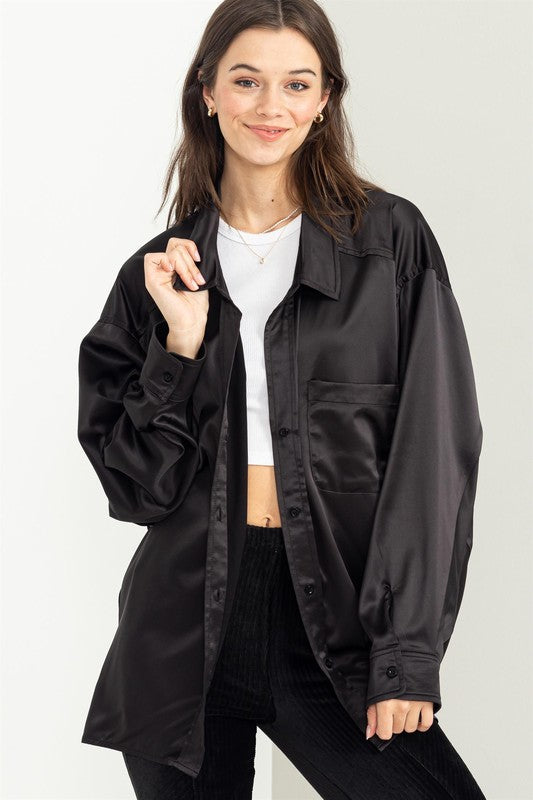 Cora Oversized Satin shirt