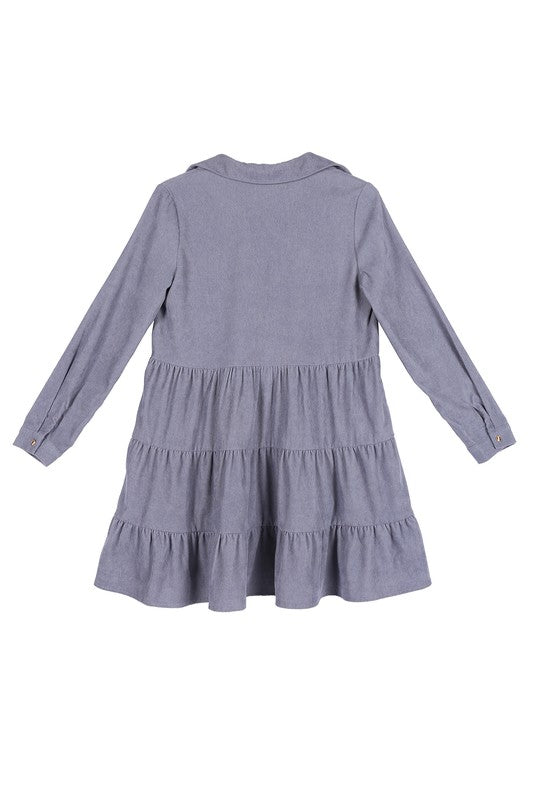 Grace Corduroy Tiered Dress