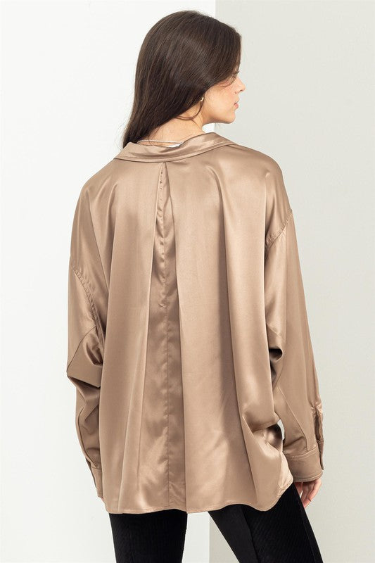 Cora Oversized Satin shirt