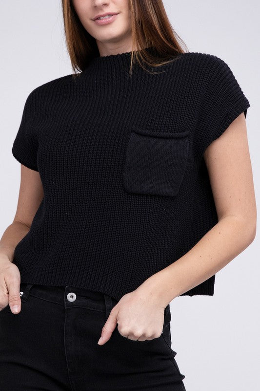 Michelle Short Sleeve Cropped Sweater