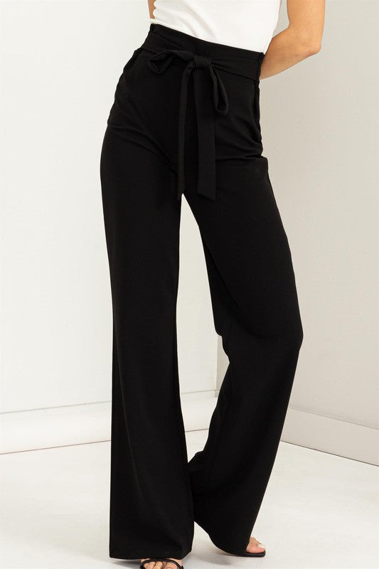 Scarlett High-Waisted Tie Front Flared Pants