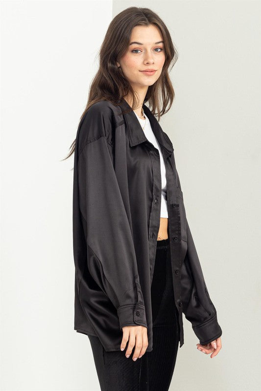 Cora Oversized Satin shirt