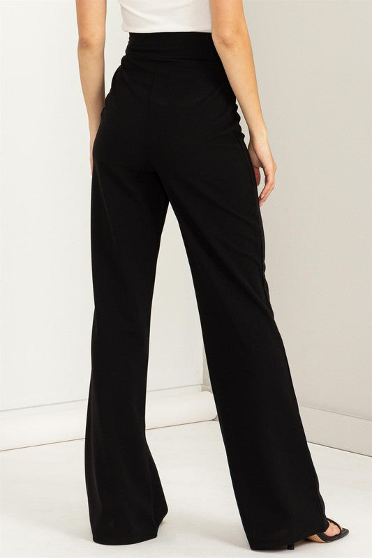 Scarlett High-Waisted Tie Front Flared Pants