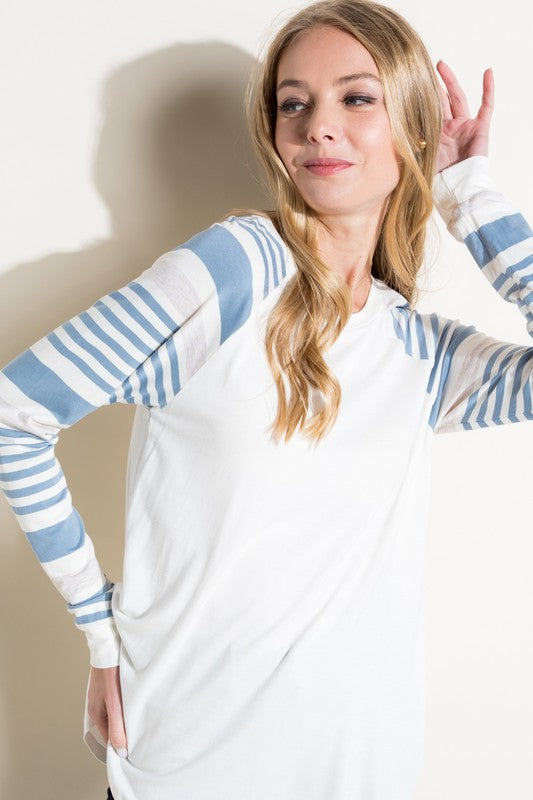 Emily Stripe Mixed Top