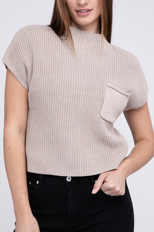 Michelle Short Sleeve Cropped Sweater