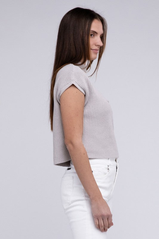 Michelle Short Sleeve Cropped Sweater