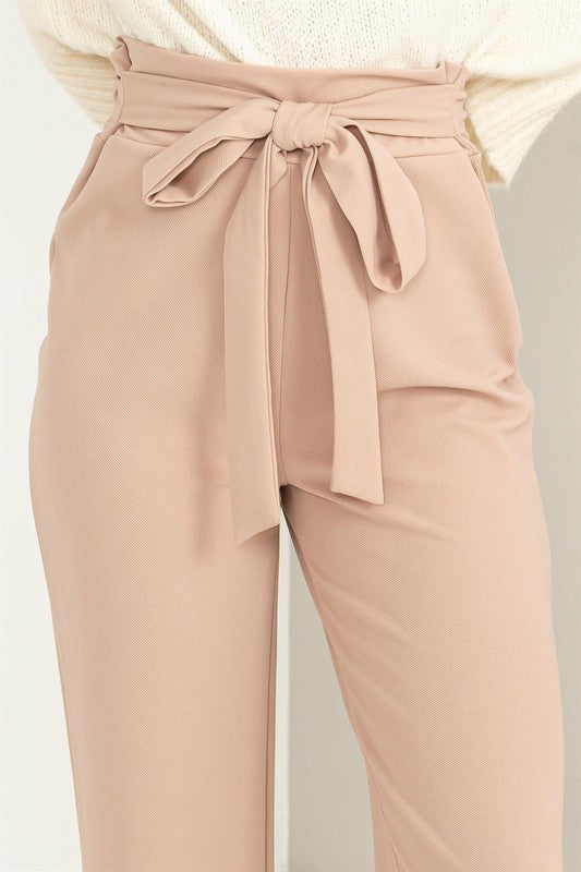 Scarlett High-Waisted Tie Front Flared Pants