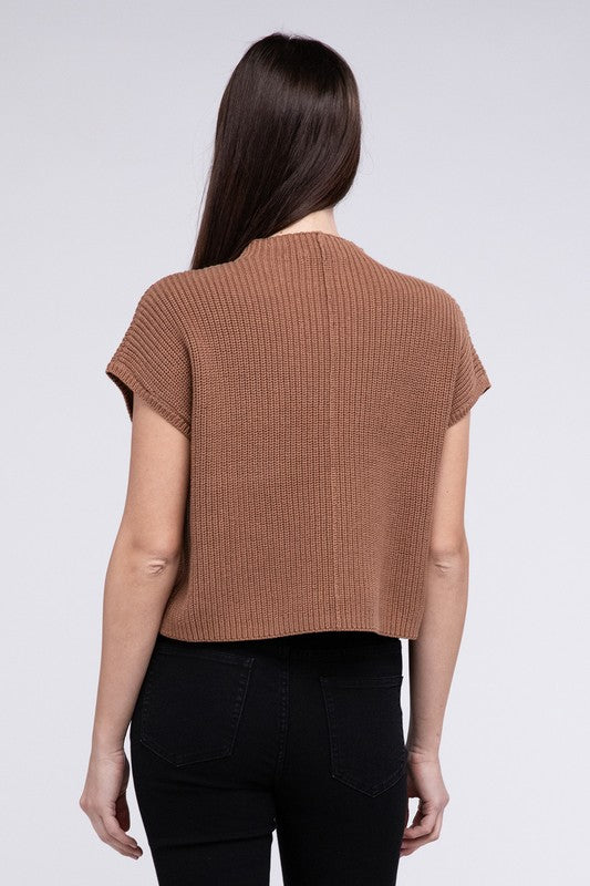 Michelle Short Sleeve Cropped Sweater