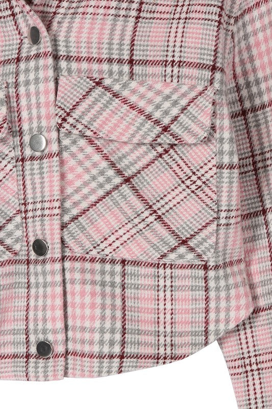 Serena Plaid Crop Jacket