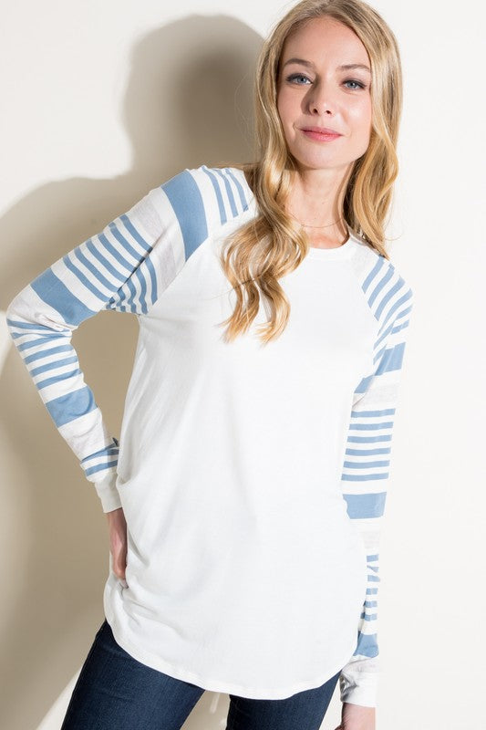 Emily Stripe Mixed Top