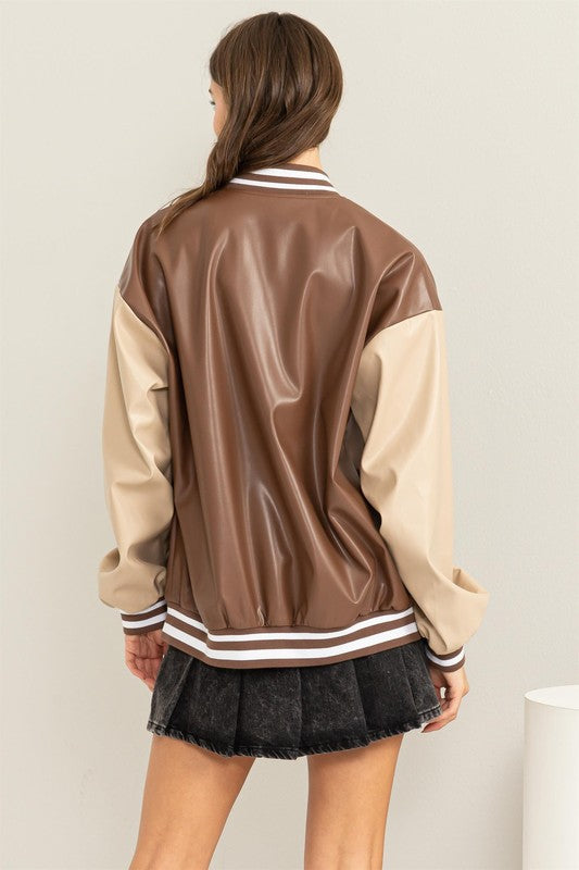 Gabrielle Colorblock Baseball Jacket