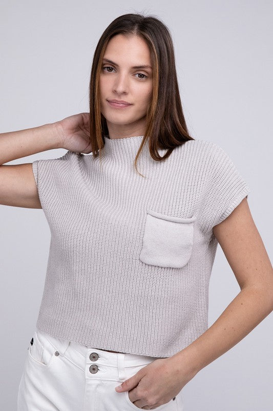 Michelle Short Sleeve Cropped Sweater