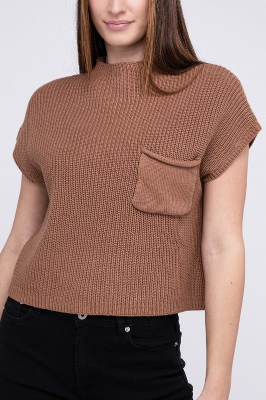 Michelle Short Sleeve Cropped Sweater