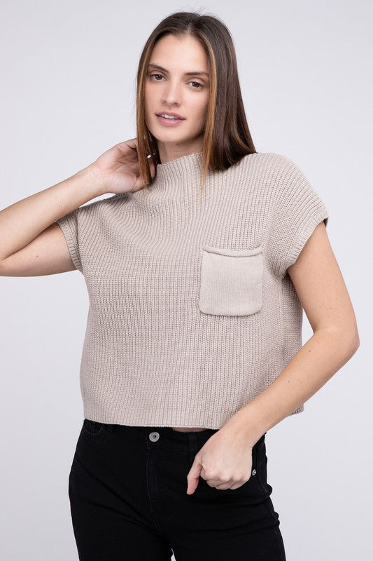 Michelle Short Sleeve Cropped Sweater